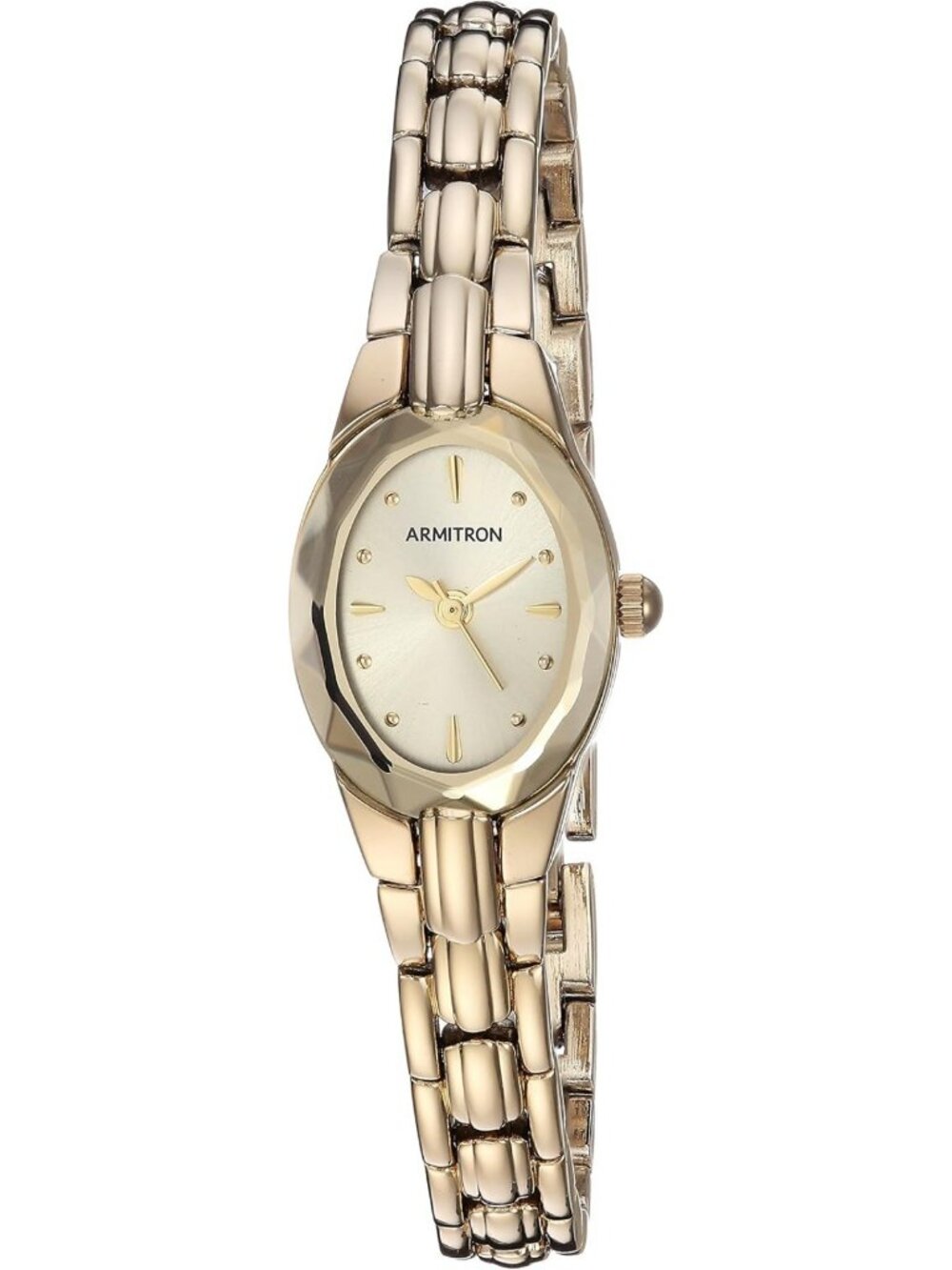 Elegant Women's Oval Crystal Bracelet Watch - Faceted Design, Stylish Timepiece